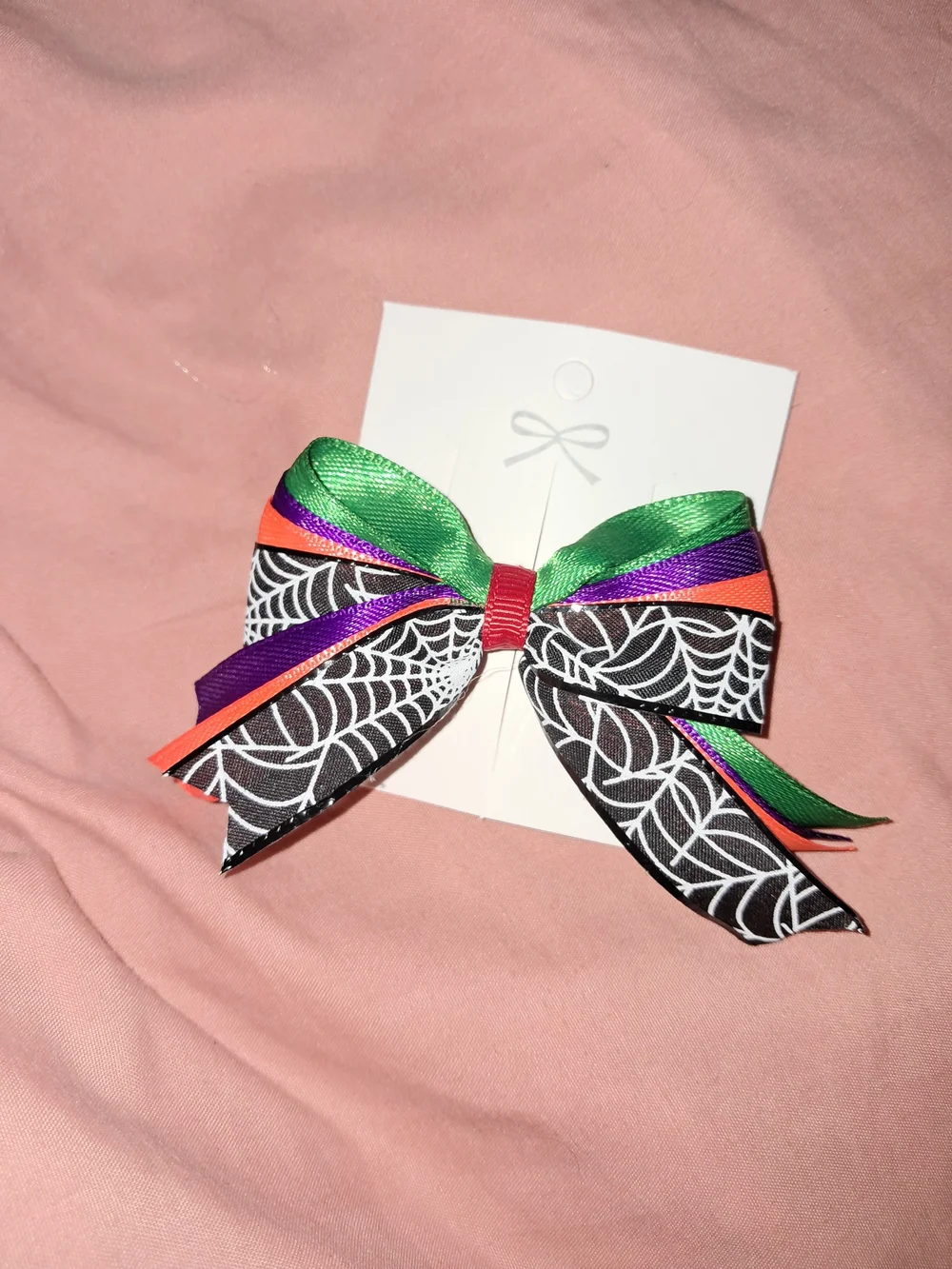 Halloween Spiderweb Bow Hair Barrette